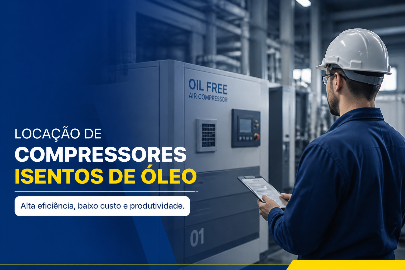 Locação de Compressores de Ar Isentos de Óleo: Alta Eficiência e Baixo Custo