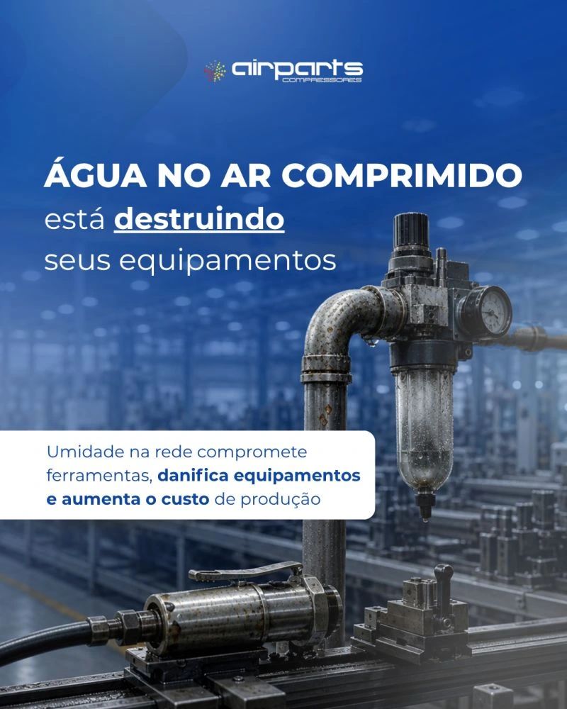 Água no ar comprimido está destruindo seus equipamentos