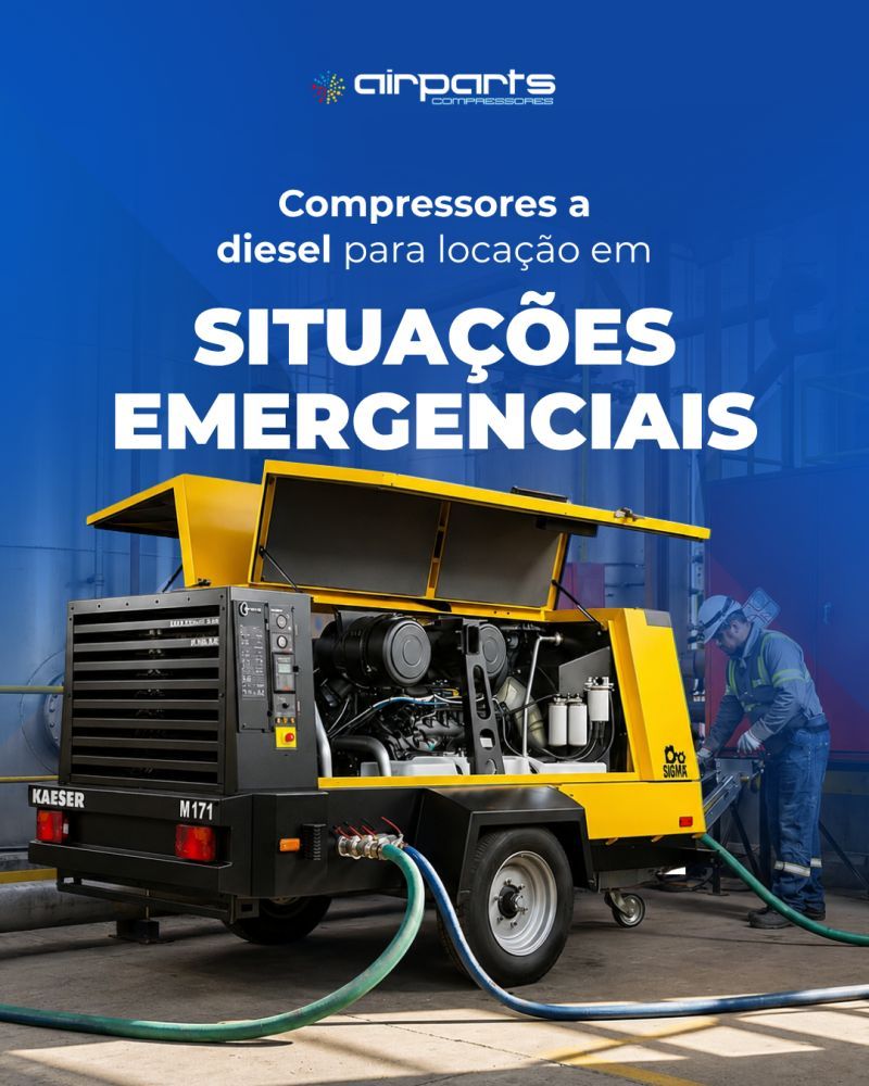 Compressores portáteis a diesel: solução para falhas elétricas